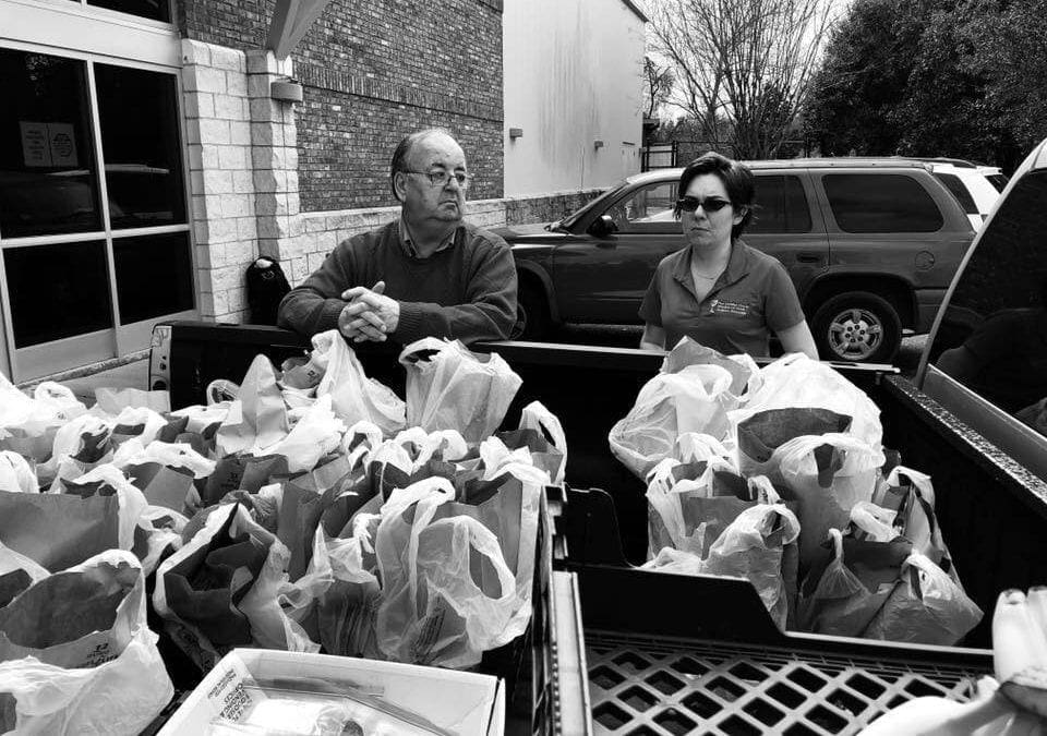 Packing lunches for Feed my Sheep